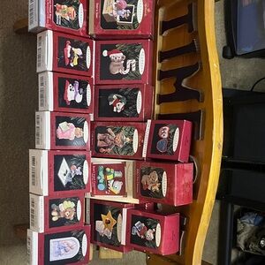 Charming Holiday Ornament Set with Red Accents